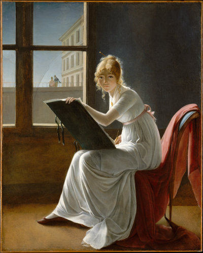 Marie-Denise Villers (1774–1821, French), Young Woman Drawing, 1801